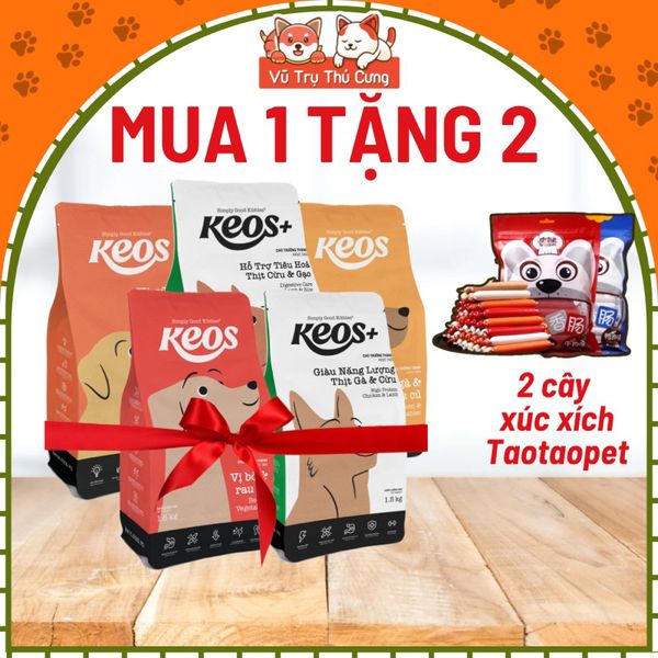 (1.5Kg) Thức Ăn Hạt Cho Chó Mọi Lứa Tuổi Keos