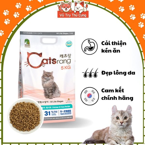 Thức ăn Hạt Catsrang 5Kg cho Mèo mọi độ tuổi từ Hàn Quốc