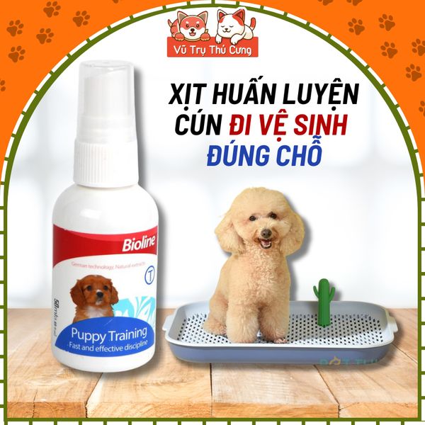 Chai Xịt huấn luyện Chó con đi vệ sinh đúng chỗ BIOLINE, Puppy Training Bioline