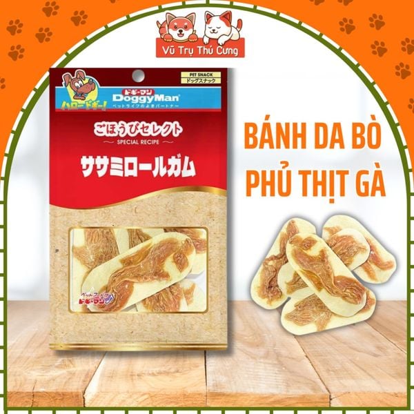 Snack Cho Chó Bánh Da Bò Phủ Thịt Gà DoggyMan