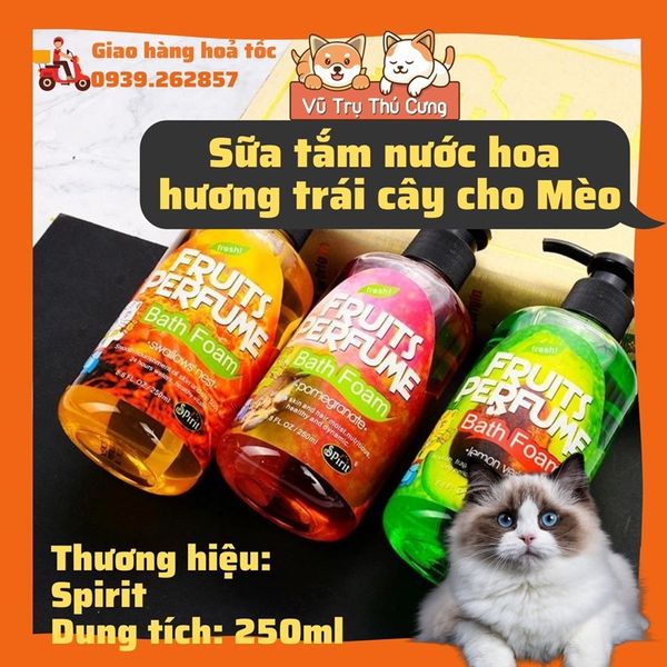 Sữa Tắm Cho Mèo Hương Trái Cây Spirit 250ml