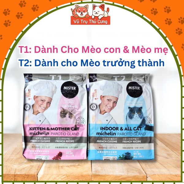 (9Kg) Thức Ăn Hạt Mister Donut T1 và T2 Dành Cho Mèo con, Mèo Trưởng Thành2