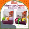 Đồ chơi cho mèo banh tròn vui nhộn có chuông và cỏ mèo FOFOS2
