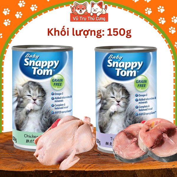 Pate Baby Snappy Tom cho Mèo Con lon 150g