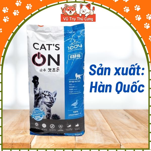 20Kg Thức Ăn Hạt Cat's On Cho Mèo Hàn Quốc (Bao xá)2