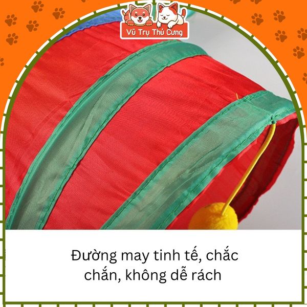 Đồ chơi cho mèo đường hầm chui có bóng tròn2