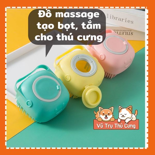 Dụng cụ Massage tạo bọt tắm cho thú cưng tiện lợi