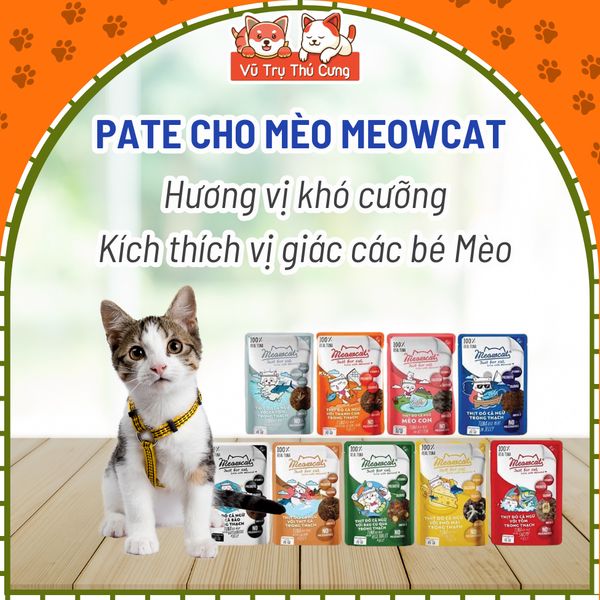 Pate Meowcat cho Mèo bổ sung dinh dưỡng 70g