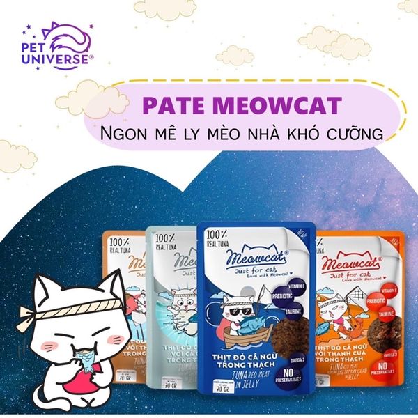 Pate Meowcat cho Mèo bổ sung dinh dưỡng 70g