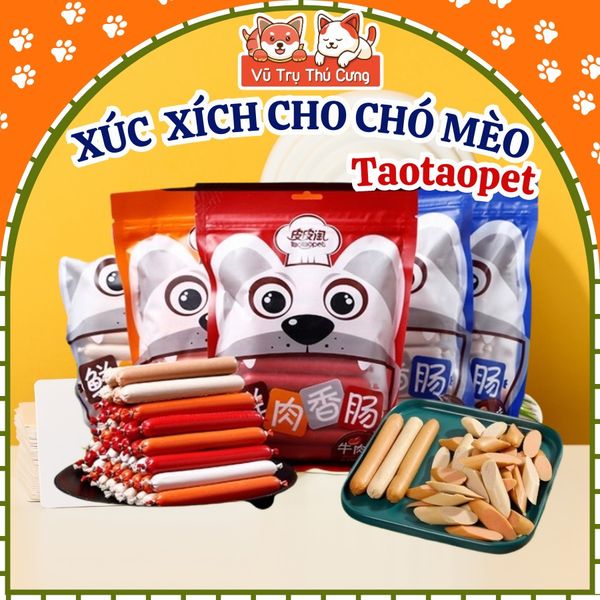 (Bịch 30 cây) Xúc xích cao cấp cho Chó Mèo Taotaopet