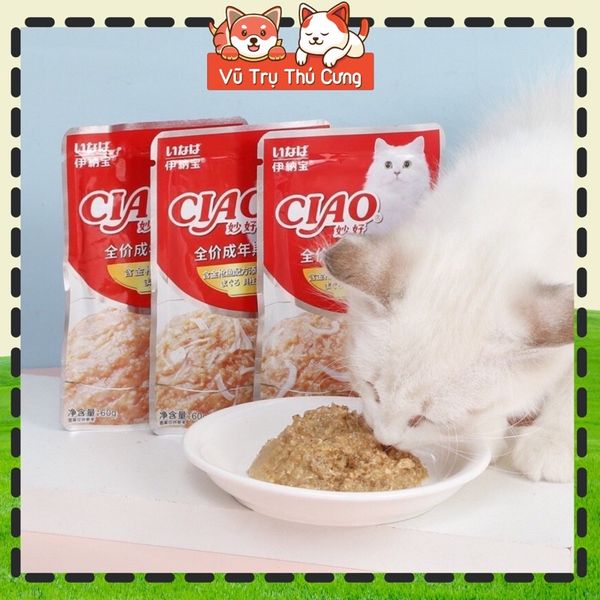 Pate Ciao cho Mèo gói 60g, Thức ăn ướt cho Mèo