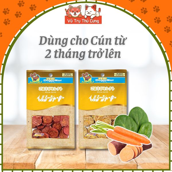 Snack Cho Chó Dạng Miếng Gà Sấy Bổ Sung Rau Củ DoggyMan 90g