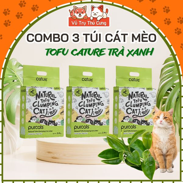 Combo 3 Túi Cát Đậu Nành Tofu Cature Cho Mèo 6L