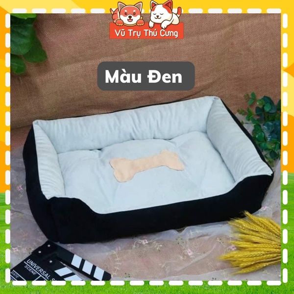 Nệm ngủ cho Chó mèo hoạ tiết cục xương hình chữ nhật
