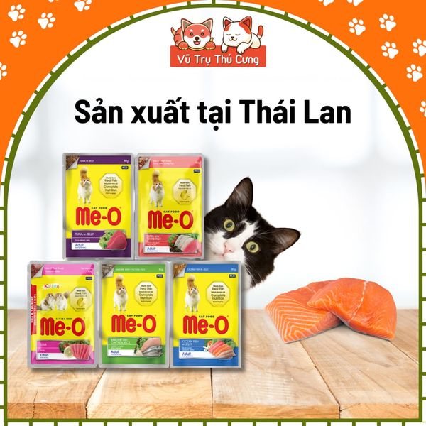 Pate Me-O Wet Cho Mèo Giàu Dinh Dưỡng Gói 80g
