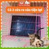 Chuồng sắt vân đá tĩnh điện nan dày không gỉ cho Chó mèo size vừa