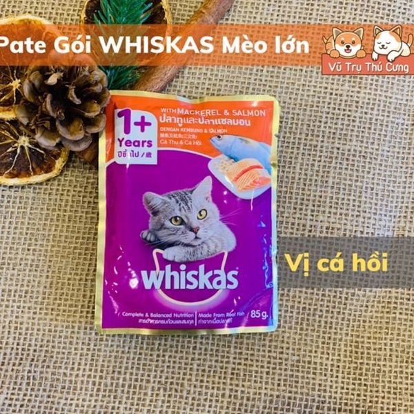 Combo Pate Whiskas Adult dạng Gói dành cho Mèo Trưởng Thành trên 12 tháng