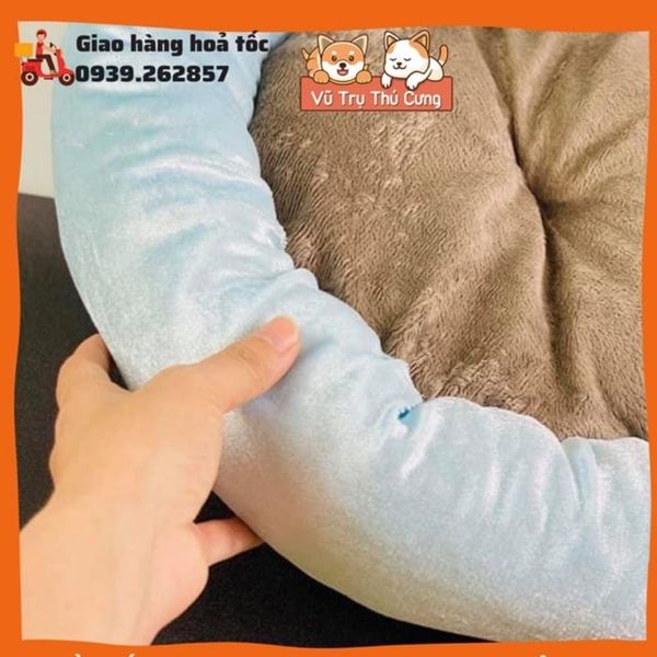 Nệm ngủ cho chó mèo giá rẻ, đệm cho thú cưng giá rẻ đường kính 40cm (lót màu ngẫu nhiên)
