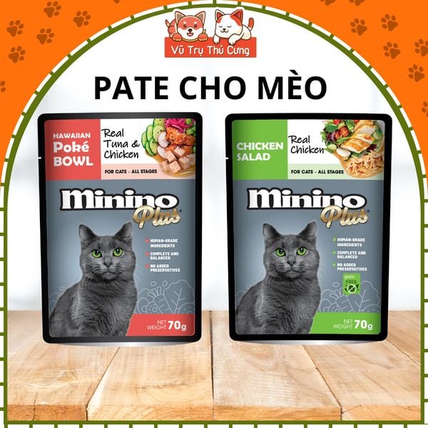 Pate Cho Mèo Mọi Lứa Tuổi Minino Cá Thịt Thật 70%