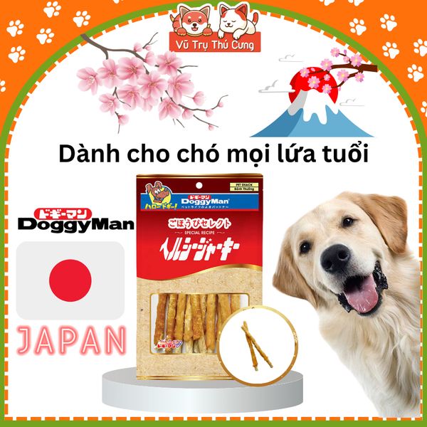 Snack Cho Chó Que Da Bò Nhúng Thịt Gà DoggyMan (10 Que)