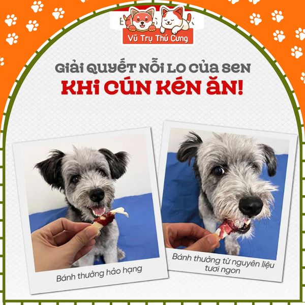 Snack Cho Chó - Thịt Cuộn Sụn Thỏ Natural Core