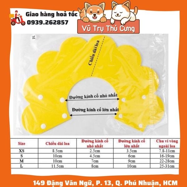 Vòng cổ chống liếm cho chó mèo, hình bông hoa dễ thương