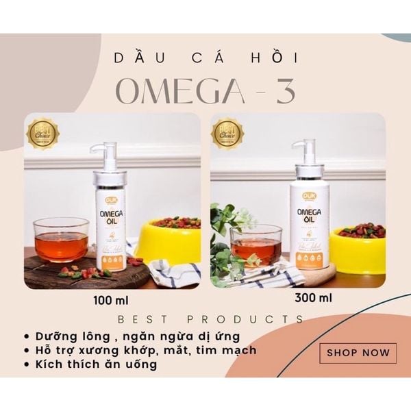 Dầu cá hồi dưỡng lông mềm mượt, ngăn rụng lông cho Chó Mèo DUK 150ml