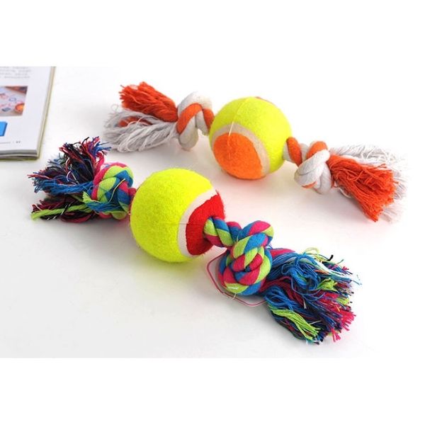 Đồ chơi nhai gặm cho Chó, bóng cao su kèm dây thừng