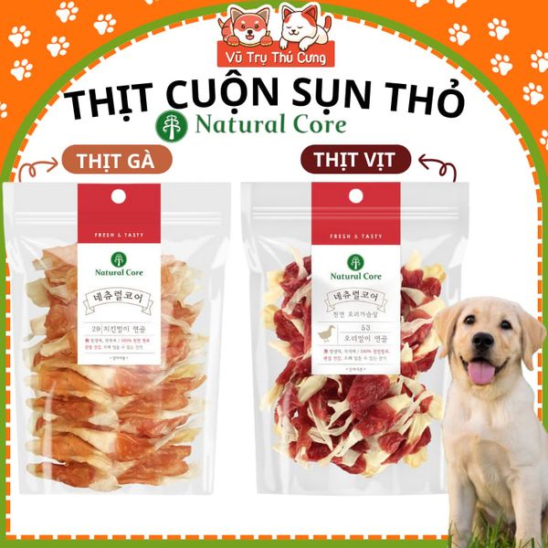 Snack Cho Chó - Thịt Cuộn Sụn Thỏ Natural Core