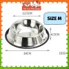 Bát ăn inox chống trượt cho Chó mèo Full size