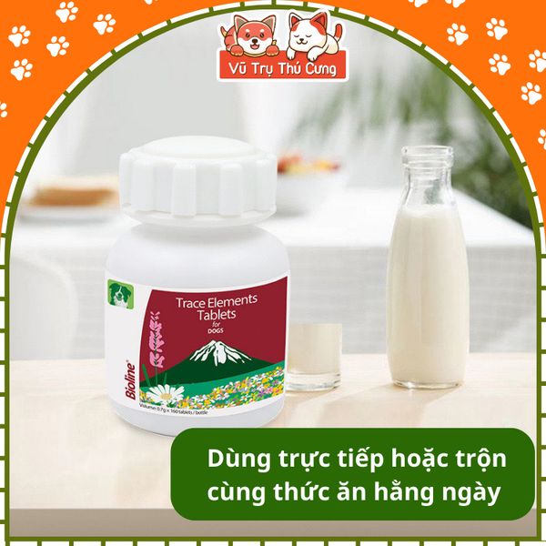 Viên Khoáng Chất Cho Chó Bioline 160 viên