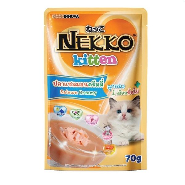 Pate Nekko Creamy Kitten cho Mèo con sốt kem gói 70g