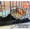 Chuồng sắt vân đá tĩnh điện nan dày không gỉ cho Chó mèo size vừa