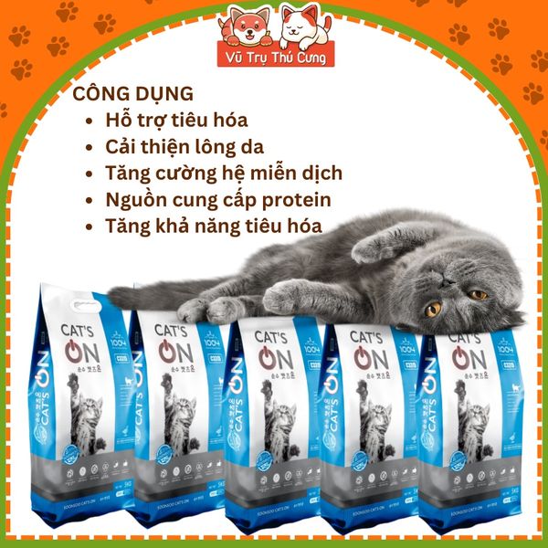 (Có quà tặng) Thức ăn hạt cho mèo mọi lứa tuổi Cat’s On 1kg