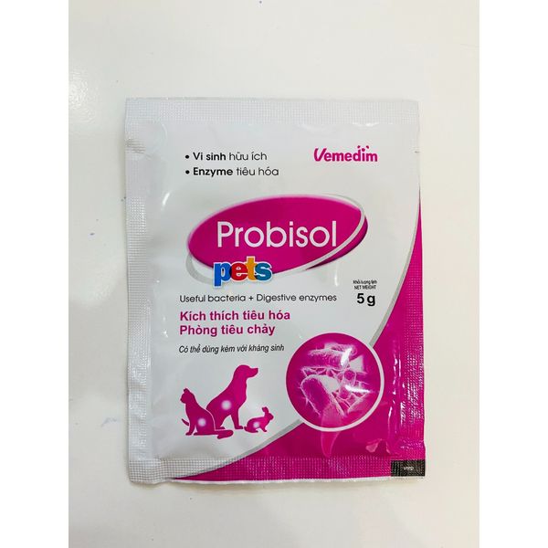 Combo 10 Gói Men tiêu hoá cho chó mèo Probisol - Hỗ trợ tiêu hoá, bổ sung Vitamin cho chó mèo