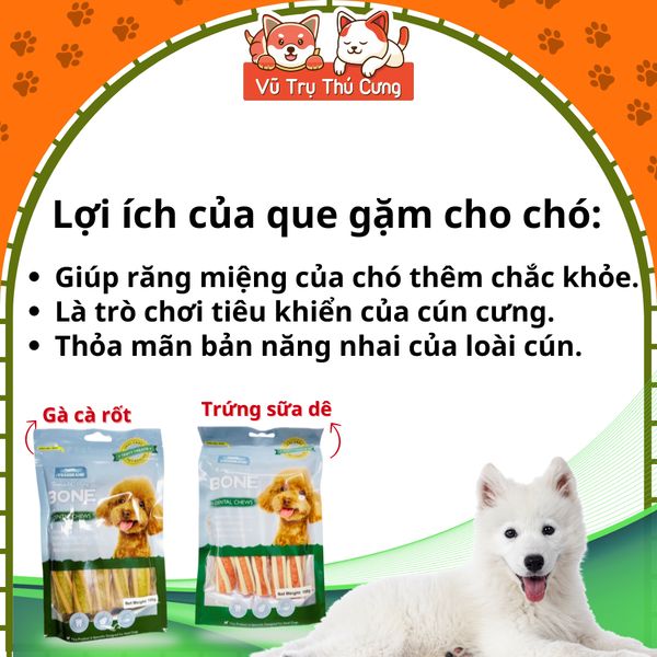 Snack Cho Chó Thịt Gà, Thịt Vịt Cuộn Rau Củ 100g