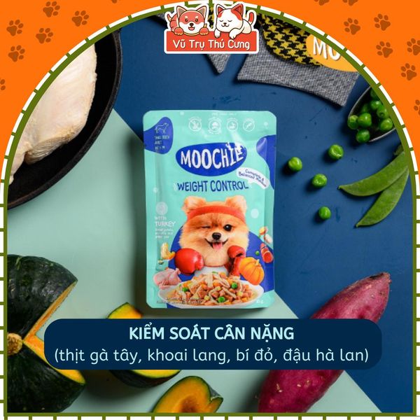 Combo 6 gói Pate Moochie cho Chó đủ các vị, bổ sung protein từ thịt và chất xơ từ rau củ quả