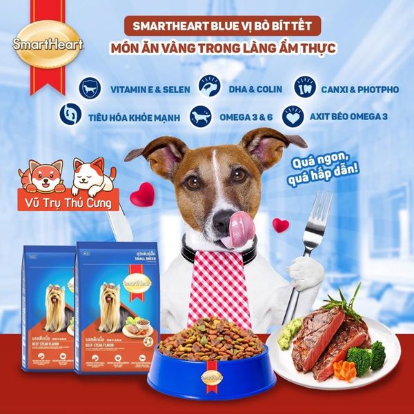 Thức ăn Hạt Smartheart dành cho chó con, chó trưởng thành