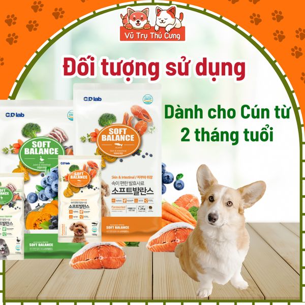 Thức ăn hạt mềm cho chó Soft Balance mượt lông và chắc xương 1.2KG
