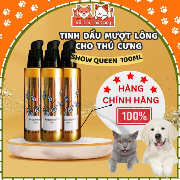 Tinh dầu dưỡng mượt lông, khử mùi hôi cho Chó mèo Show Queen 100ml