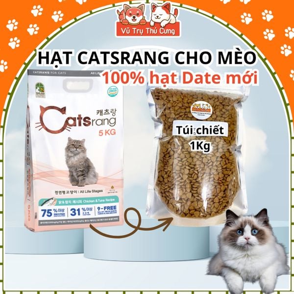 (Có quà tặng) Thức ăn hạt cho mèo Catsrang Hàn Quốc 1Kg