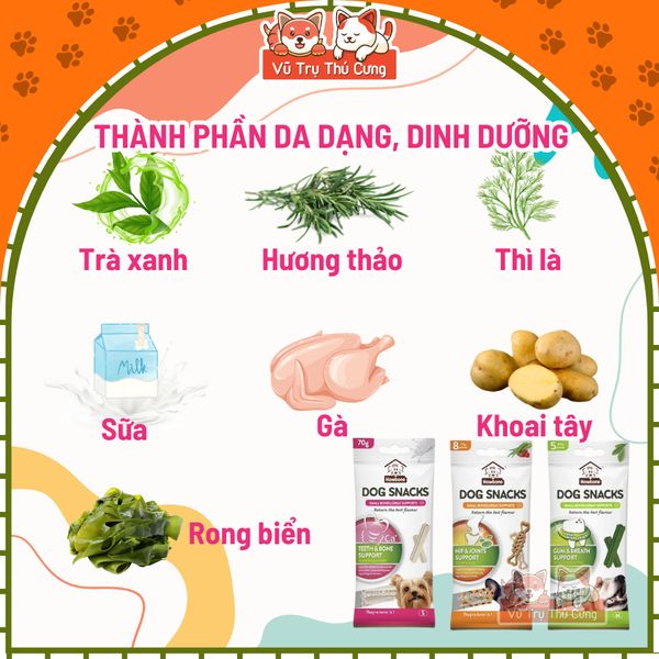 Snack Xương Gặm Sạch Răng Chó Chó Howbone Dai Dai