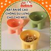 Bát ăn chó mèo nhựa có chân đế cao chống gù lưng với nhiều màu sắc