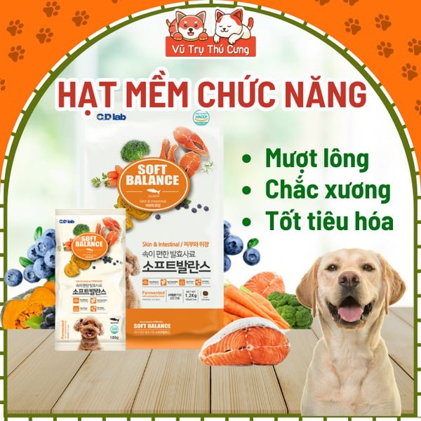 Thức ăn hạt mềm cho chó Soft Balance mượt lông và chắc xương 1.2KG
