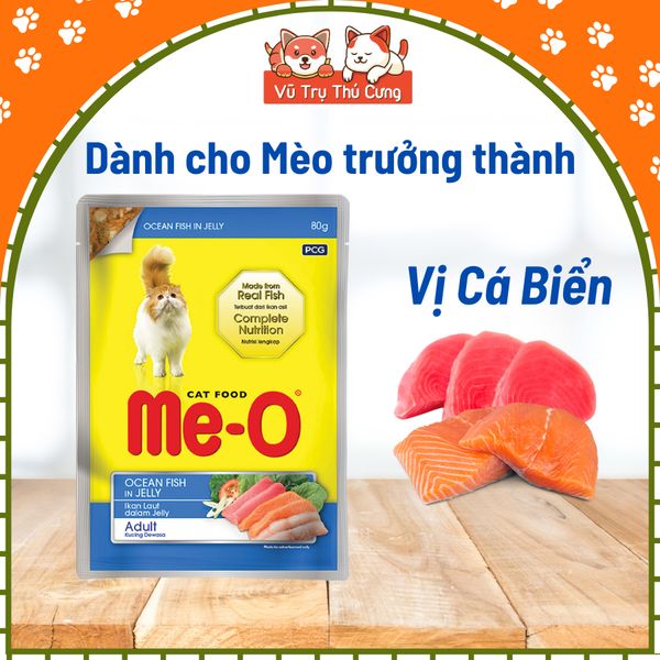 Pate Me-O Wet Cho Mèo Giàu Dinh Dưỡng Gói 80g