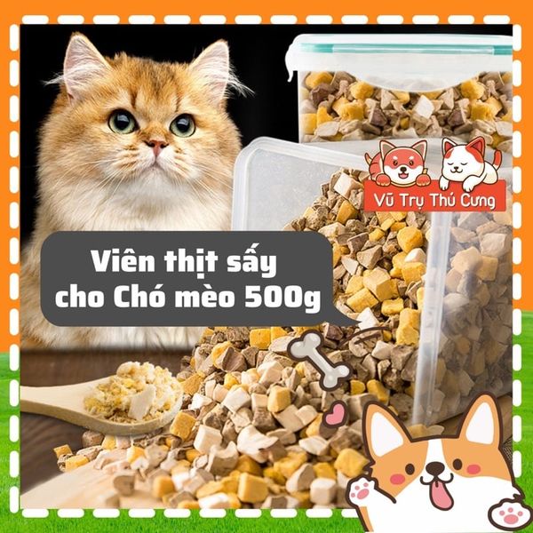 Snack thịt sấy cho Chó Mèo, Gà sấy hỗn hợp thơm ngon cho thú cưng