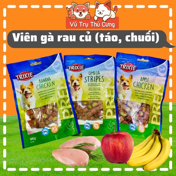 Snack Cho Chó Thịt Gà, Thịt Vịt Cuộn Rau Củ 100g