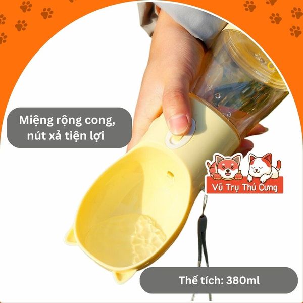 Bình nước cầm tay cho Thú cưng uống nước du lịch hay đi dạo tiện lợi2