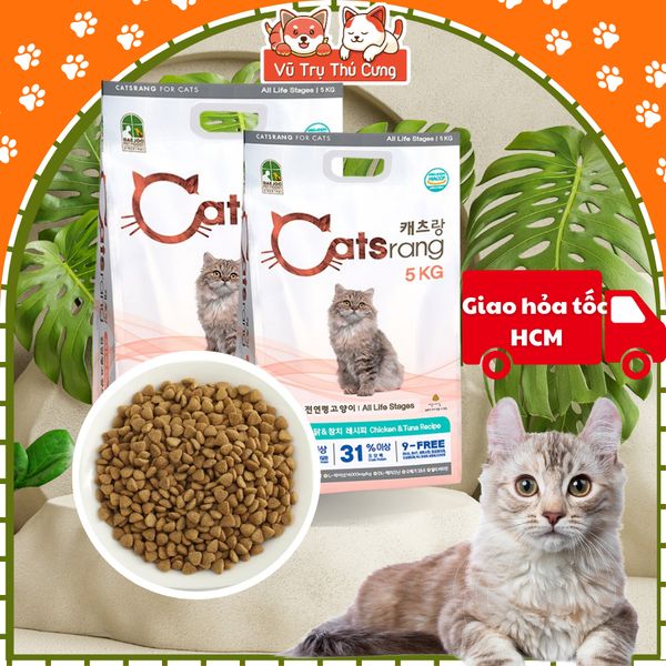 (Có quà tặng) Thức ăn hạt cho mèo Catsrang Hàn Quốc 1Kg