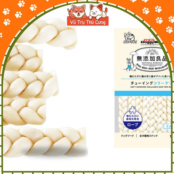 Snack Cho Chó Que Da Bò Xoắn Đôi Hương Sữa DoggyMan 90g